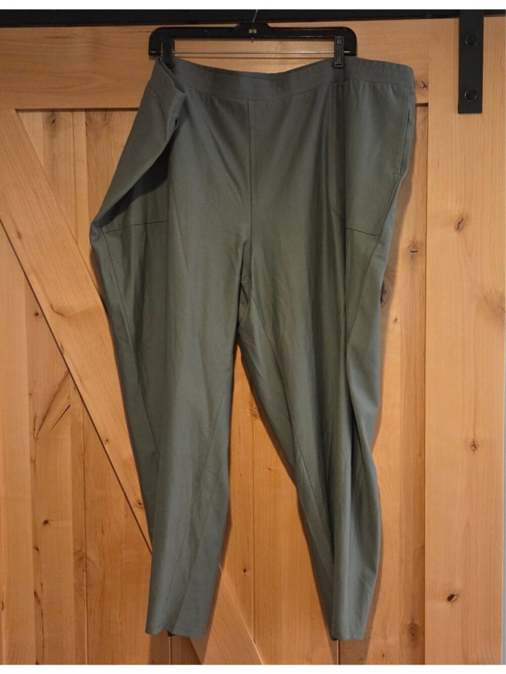 New! J.Jill Fit Patch Pocket Slim Pants Cypress Green Plus Size 4X 48x26.5"